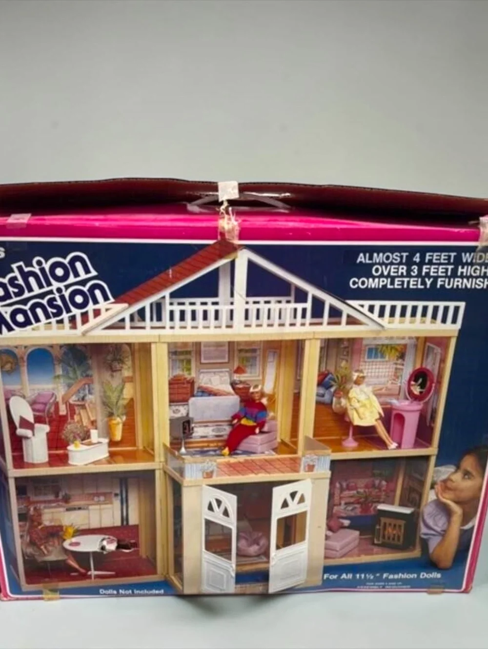 Sears Fashion Mansion Complete Play Set Vintage Dollhouse Boxed